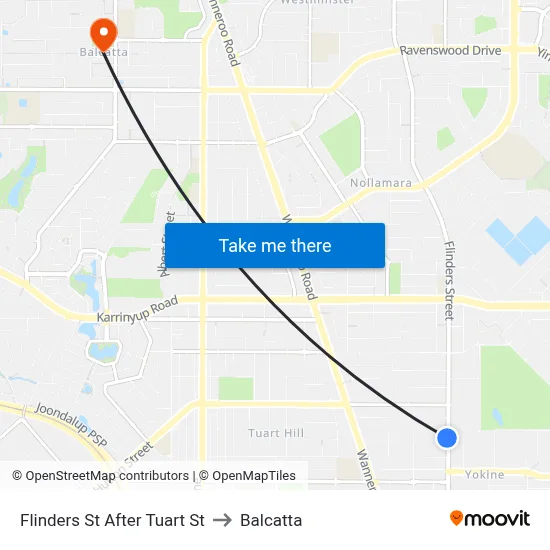 Flinders St After Tuart St to Balcatta map