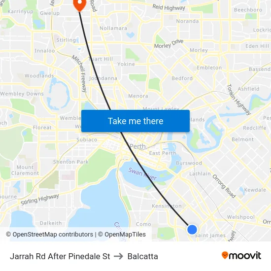 Jarrah Rd After Pinedale St to Balcatta map