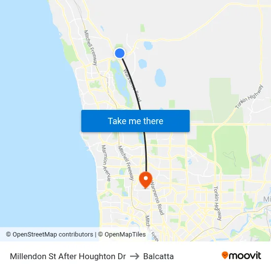 Millendon St After Houghton Dr to Balcatta map