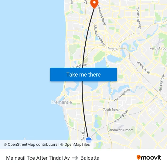Mainsail Tce After Tindal Av to Balcatta map