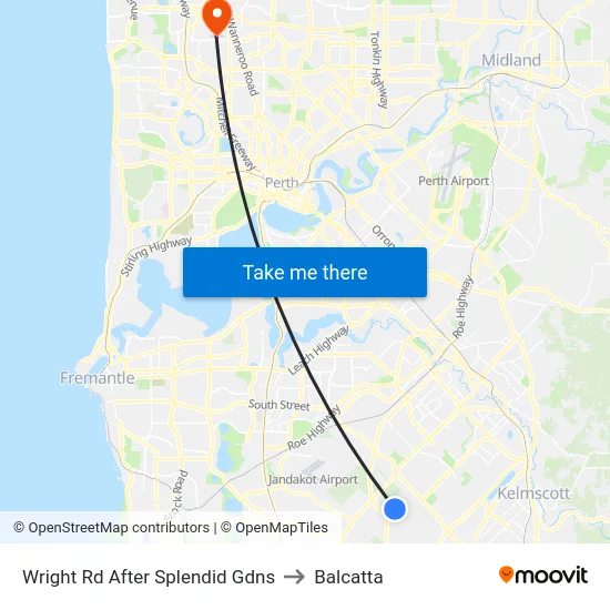 Wright Rd After Splendid Gdns to Balcatta map