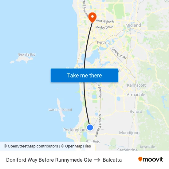 Doniford Way Before Runnymede Gte to Balcatta map