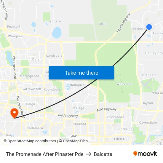 The Promenade   After Pinaster Pde to Balcatta map
