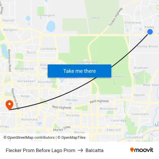 Flecker Prom Before Lago Prom to Balcatta map