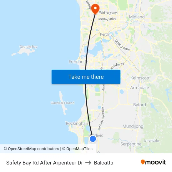 Safety Bay Rd After Arpenteur Dr to Balcatta map