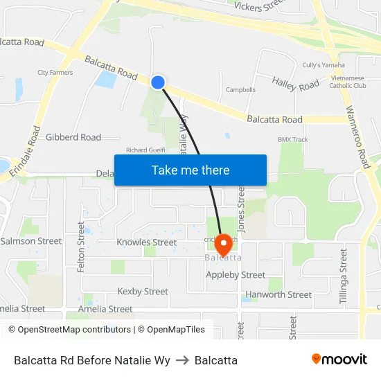 Balcatta Rd Before Natalie Wy to Balcatta map