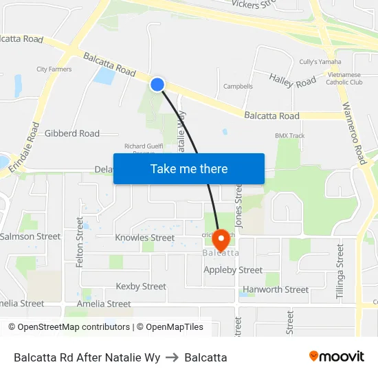 Balcatta Rd After Natalie Wy to Balcatta map