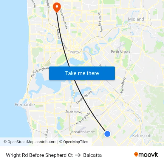 Wright Rd Before Shepherd Ct to Balcatta map