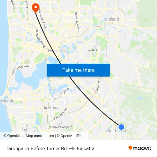 Taronga Dr Before Turner Rd to Balcatta map