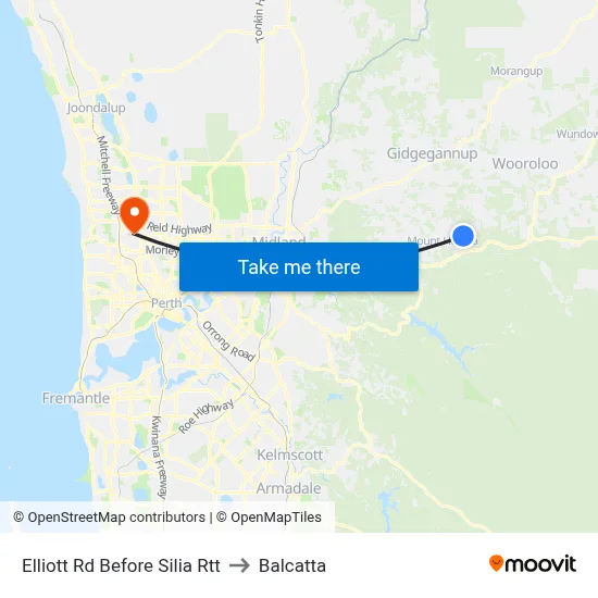 Elliott Rd Before Silia Rtt to Balcatta map