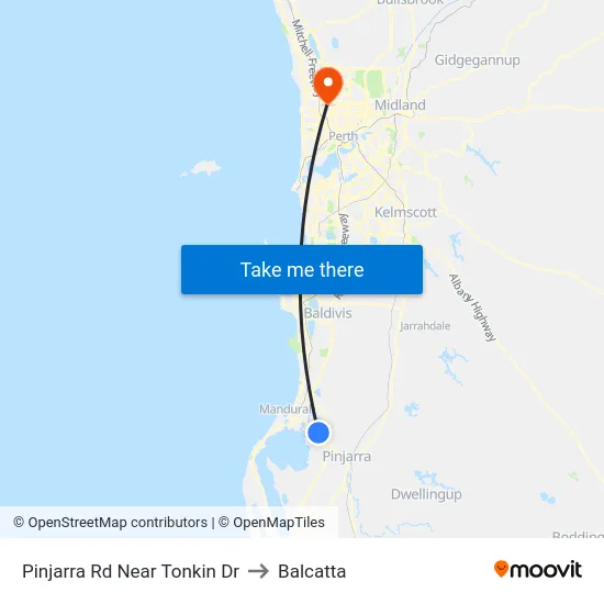 Pinjarra Rd Near Tonkin Dr to Balcatta map