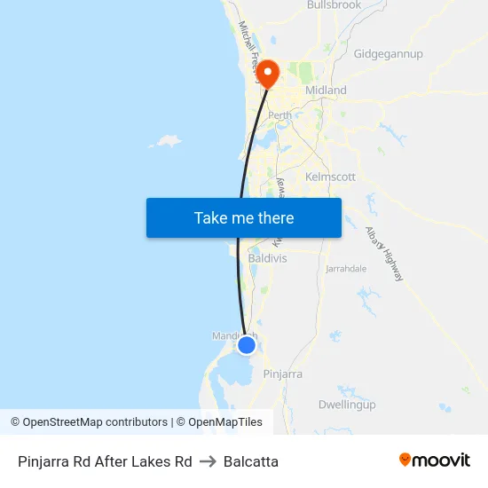 Pinjarra Rd After Lakes Rd to Balcatta map