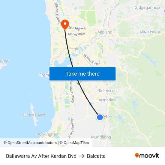Ballawarra Av After Kardan Bvd to Balcatta map