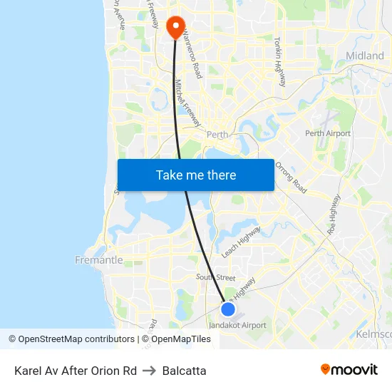 Karel Av After Orion Rd to Balcatta map
