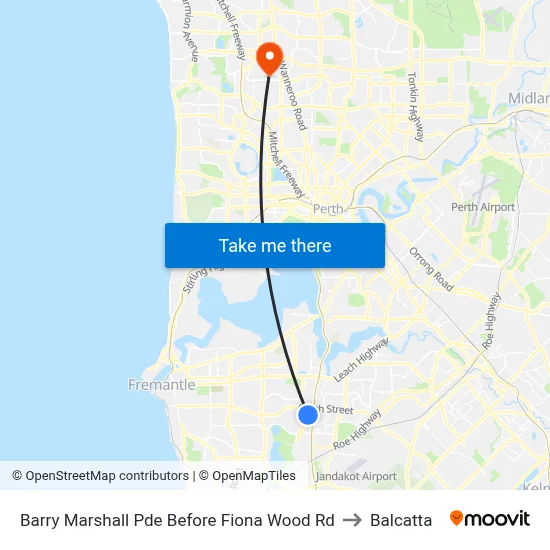 Barry Marshall Pde Before Fiona Wood Rd to Balcatta map