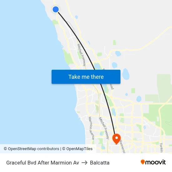 Graceful Bvd After Marmion Av to Balcatta map