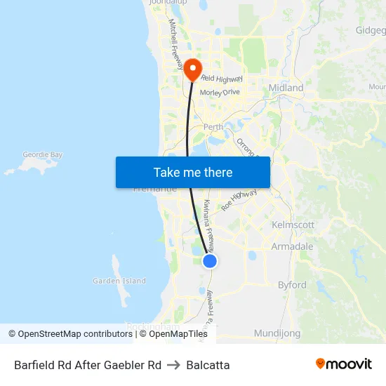 Barfield Rd After Gaebler Rd to Balcatta map