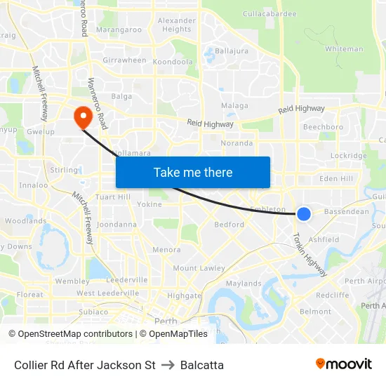 Collier Rd After Jackson St to Balcatta map