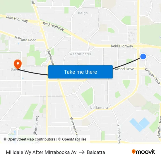 Milldale Wy After Mirrabooka Av to Balcatta map