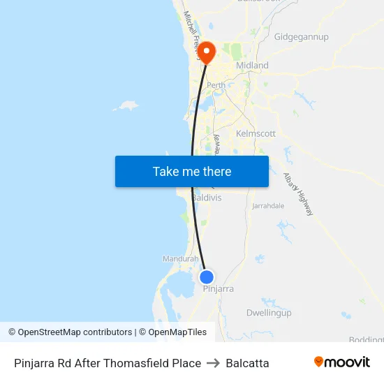 Pinjarra Rd After Thomasfield Pl to Balcatta map