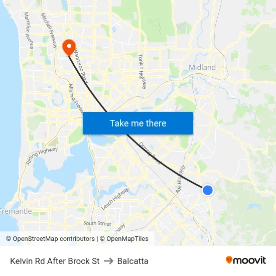 Kelvin Rd After Brock St to Balcatta map