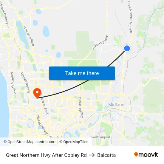 Great Northern Hwy After Copley Rd to Balcatta map