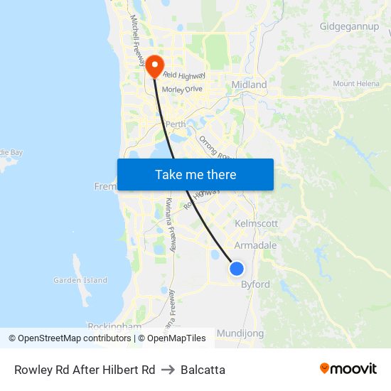 Rowley Rd After Hilbert Rd to Balcatta map