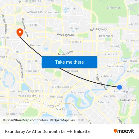 Fauntleroy Av After Dunreath Dr to Balcatta map