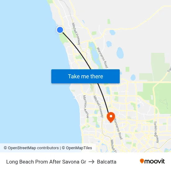 Long Beach Prom After Savona Gr to Balcatta map