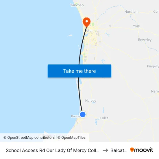 School Access Rd Our Lady Of Mercy College to Balcatta map