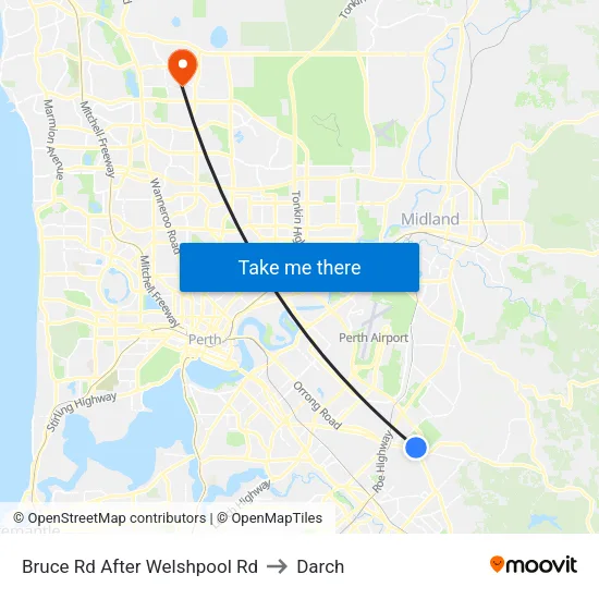 Bruce Rd After Welshpool Rd to Darch map
