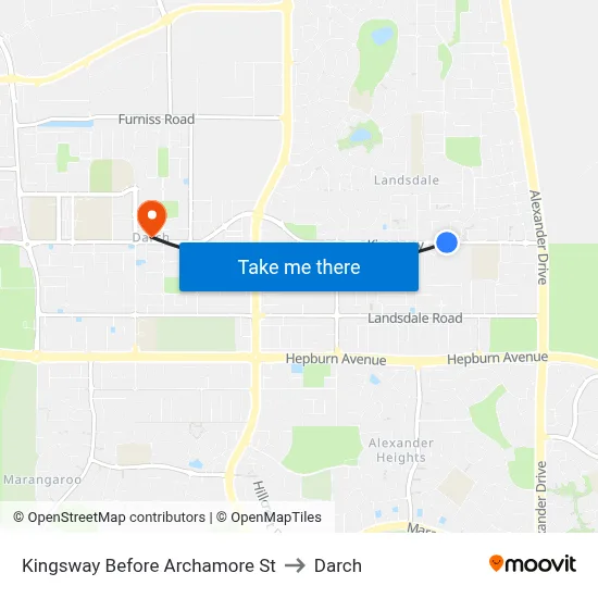 Kingsway   Before Archamore St to Darch map