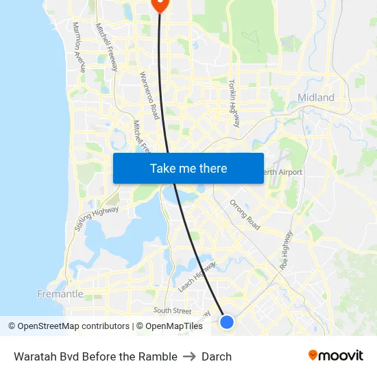 Waratah Bvd Before the Ramble to Darch map