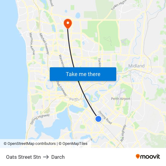 Oats Street Stn to Darch map