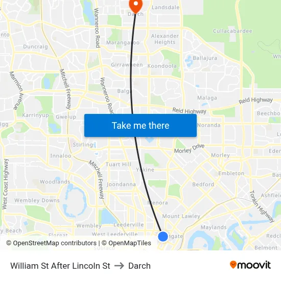 William St After Lincoln St to Darch map