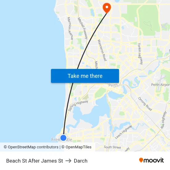 Beach St After James St to Darch map