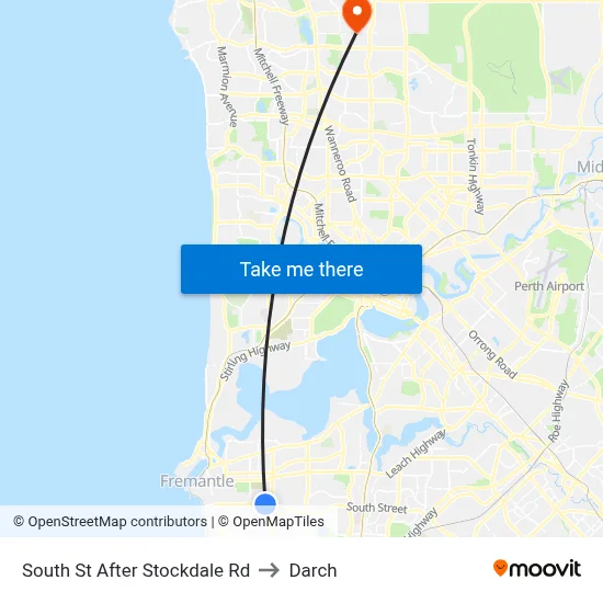 South St After Stockdale Rd to Darch map