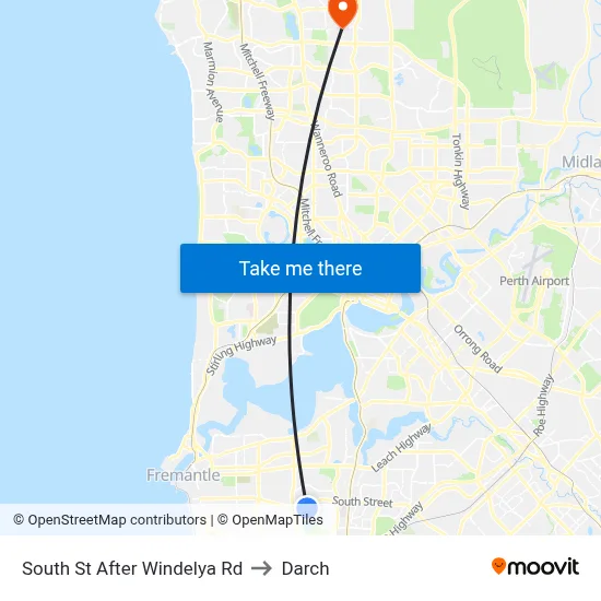 South St After Windelya Rd to Darch map