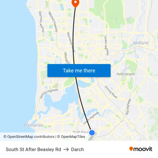 South St After Beasley Rd to Darch map
