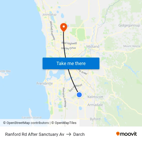 Ranford Rd After Sanctuary Av to Darch map