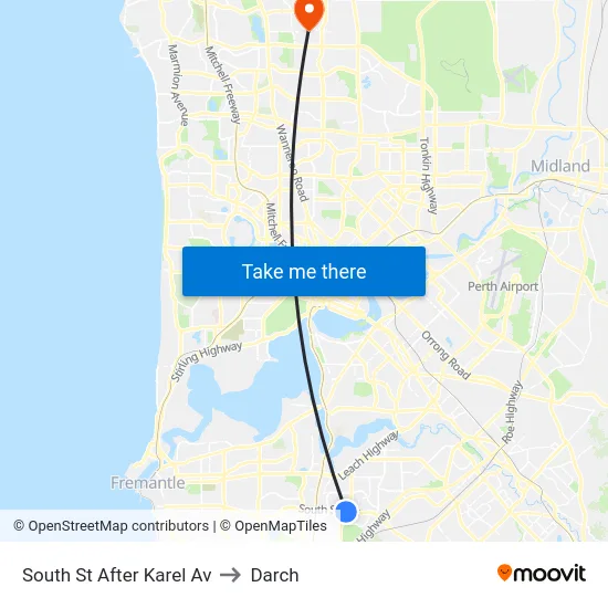 South St After Karel Av to Darch map