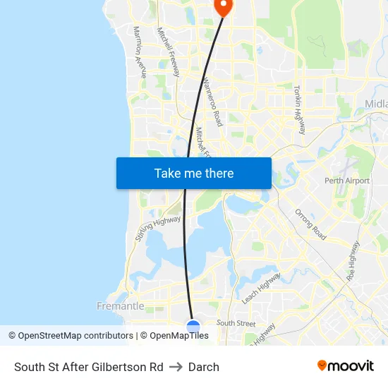 South St After Gilbertson Rd to Darch map