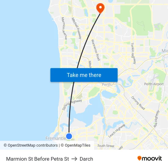 Marmion St Before Petra St to Darch map