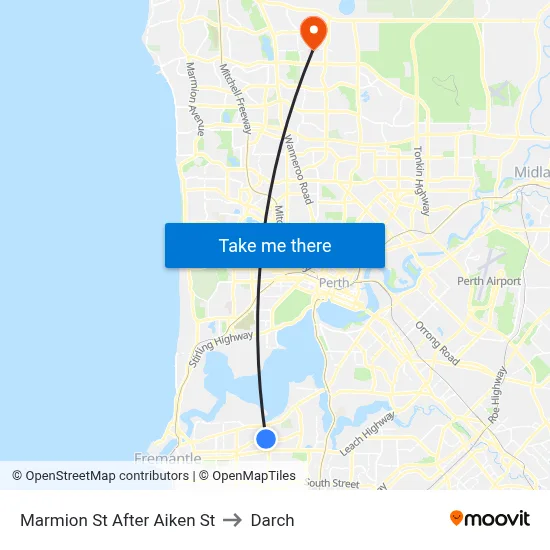 Marmion St After Aiken St to Darch map