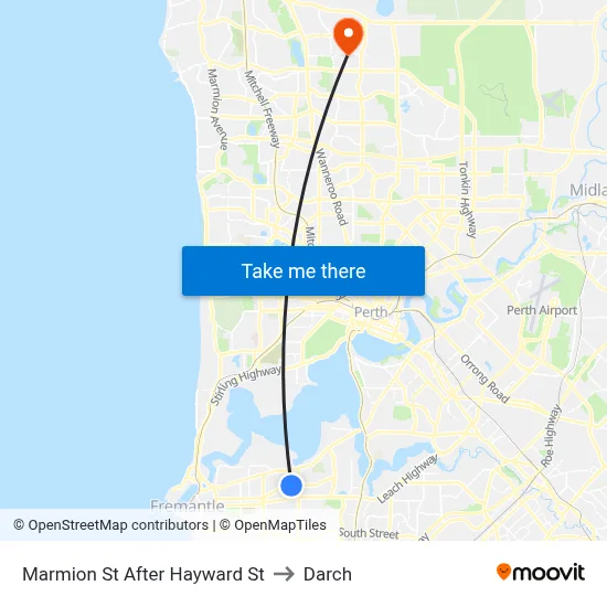 Marmion St After Hayward St to Darch map