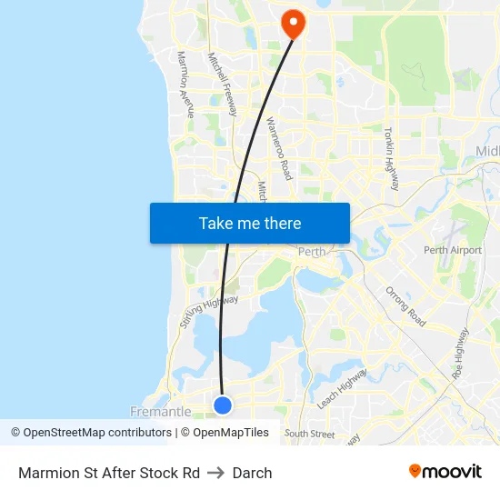 Marmion St After Stock Rd to Darch map