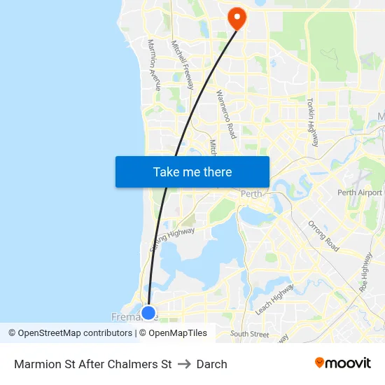 Marmion St After Chalmers St to Darch map