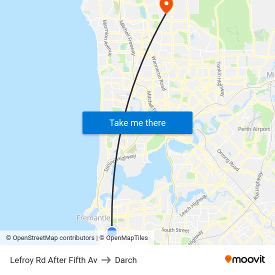 Lefroy Rd After Fifth Av to Darch map