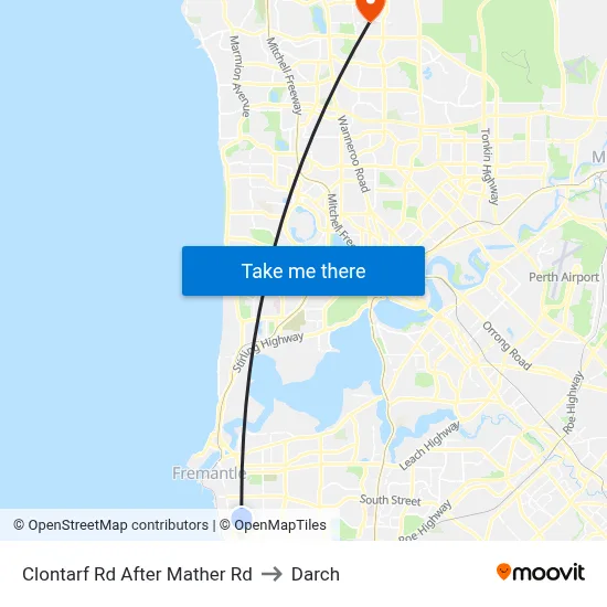 Clontarf Rd After Mather Rd to Darch map