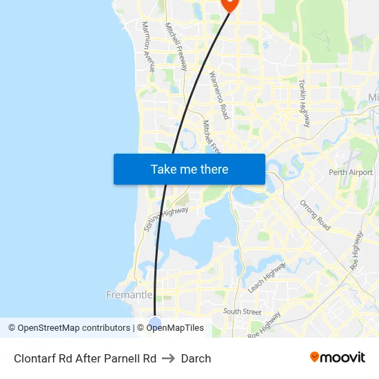 Clontarf Rd After Parnell Rd to Darch map